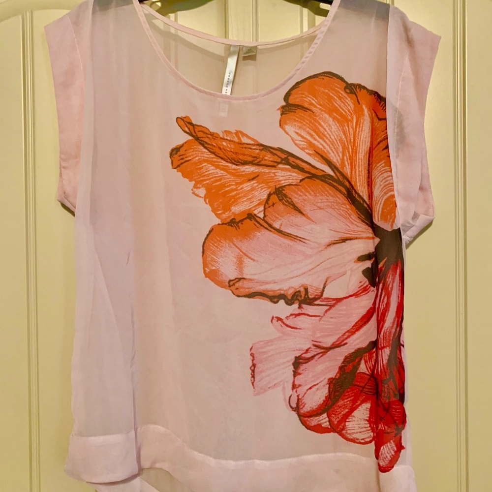Lauren Conrad Sheer Square Blouse